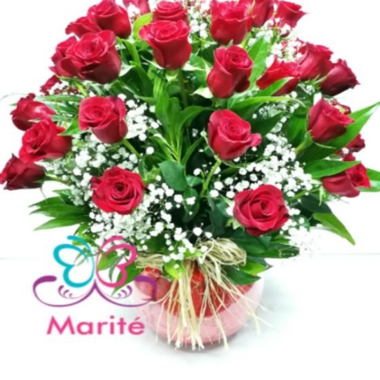 Pecera 50 rosas
