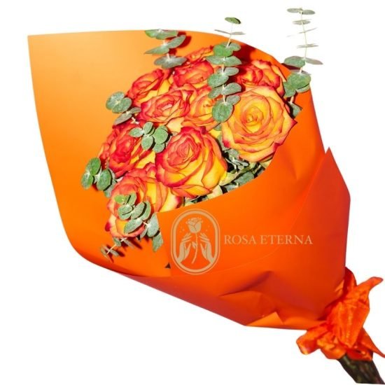 Ramo 12 Rosas Naranjas