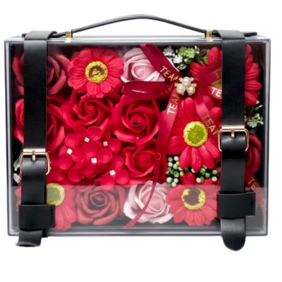 Maleta Floral Love Edition – Rosas de Jabón Premium